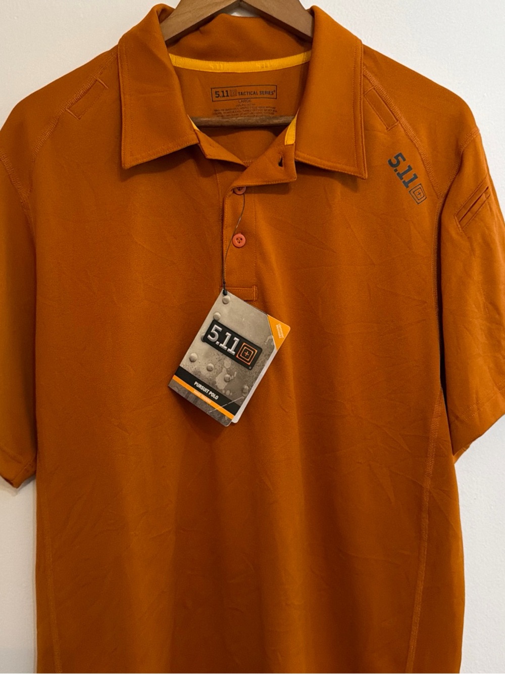 5.11 Tactical Men's Orange Short-Sleeve Polo